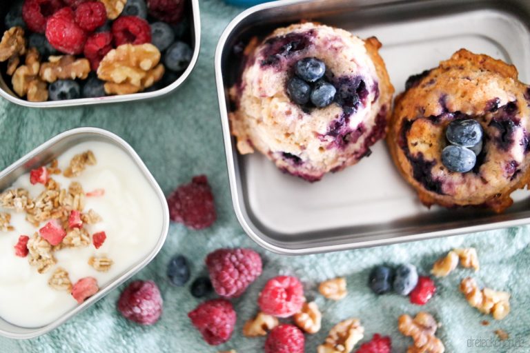 Gesunde Muffins für den Kindergarten und die Schule lecker mit wenig