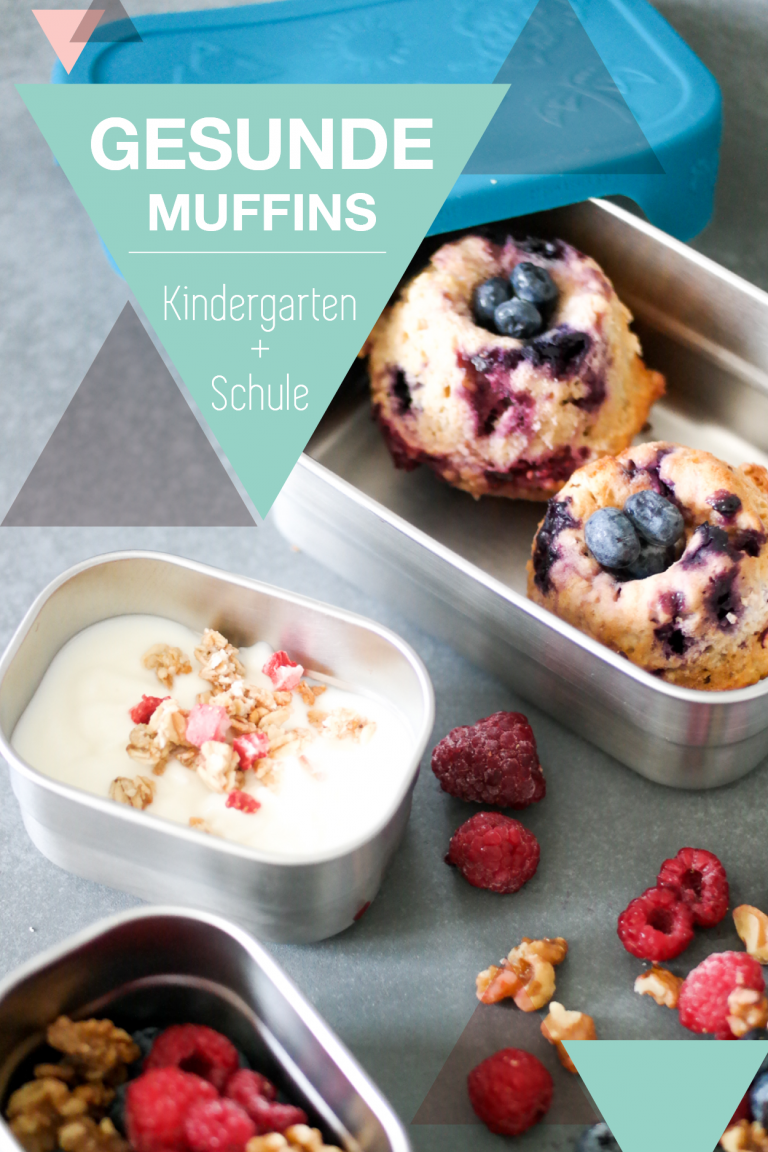 Gesunde Muffins für den Kindergarten und die Schule lecker mit wenig